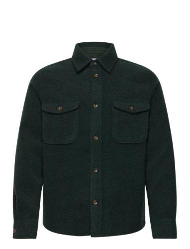 Lennon Bouclé Overshirt Les Deux Green