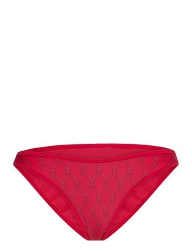 Cheeky High Leg Bikini Print Tommy Hilfiger Red