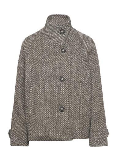 Fawnsz Short Coat Outerwear Saint Tropez Grey