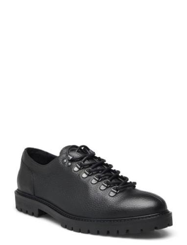 Thatcher Grain Hiking Derby Shoe Les Deux Black