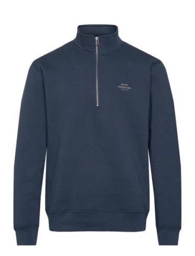 Standard Half Zip Logo Sweat Mads Nørgaard Navy