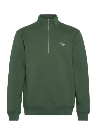 Standard Half Zip Logo Sweat Mads Nørgaard Green