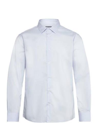 Regular-Fit Stretch Cotton Shirt Mango Blue