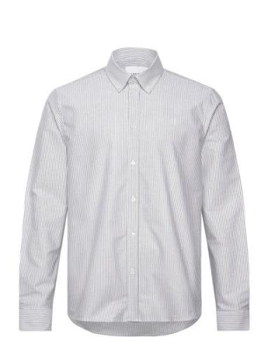 Konrad Stripe Oxford Shirt Les Deux White