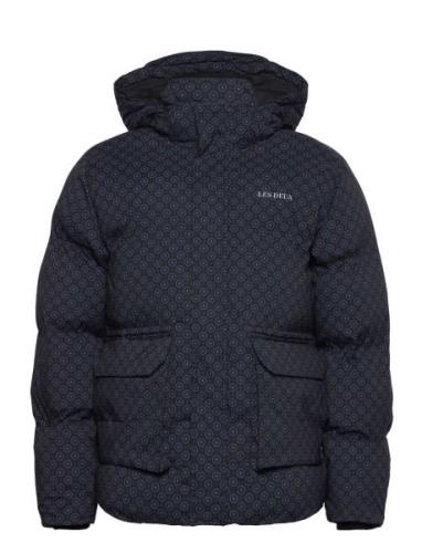 Montreal Aop Puffer Jacket Les Deux Navy