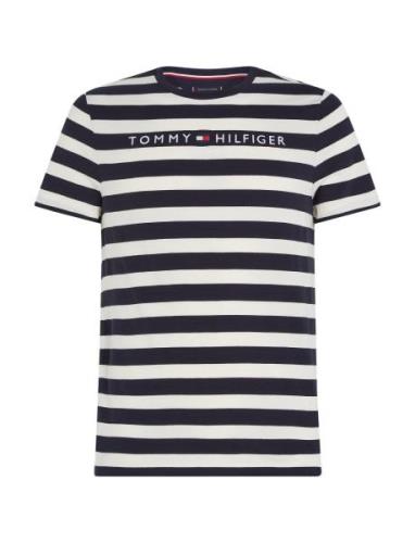 Tommy Logo Stripe Tee Tommy Hilfiger Navy