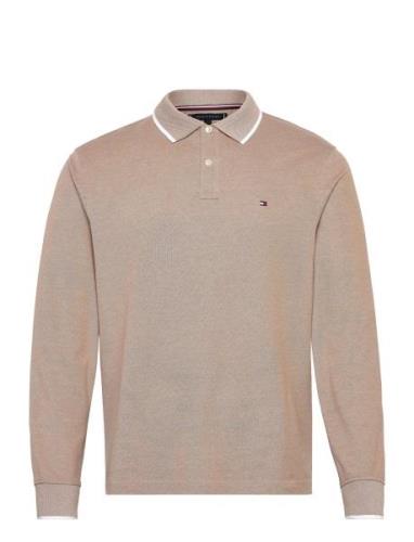 L/S Oxford Tipped Reg Polo Tommy Hilfiger Beige