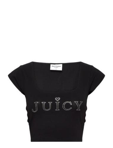 Regal Square Neck Cropped Tee Juicy Couture Black