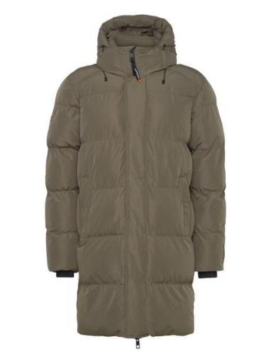 Hooded Sports Puffer Mid Jkt Superdry Khaki