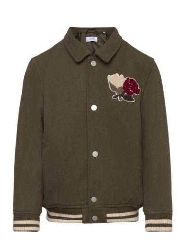 Felipe Varsity Wool Jacket Kids Les Deux Khaki