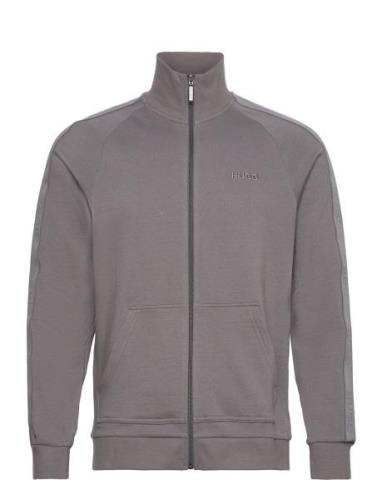 Tonal Logo Zip J HUGO Grey