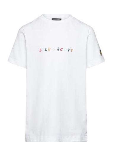 Multi Colour Embroidery T-Shirt Lyle & Scott White