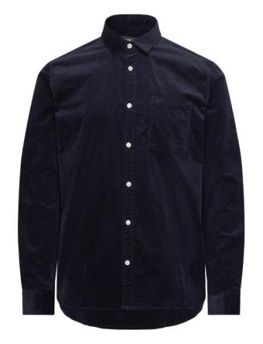 Jeppe Corduroy Shirt Clean Cut Copenhagen Navy