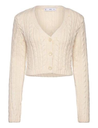 Butt D Knit Braided Cardigan Mango Cream