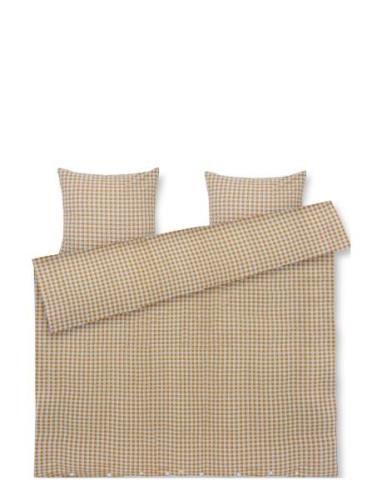 Bæk&Bølge Sengetøj 200X220 Cm Lys Blå/Sand Juna Beige