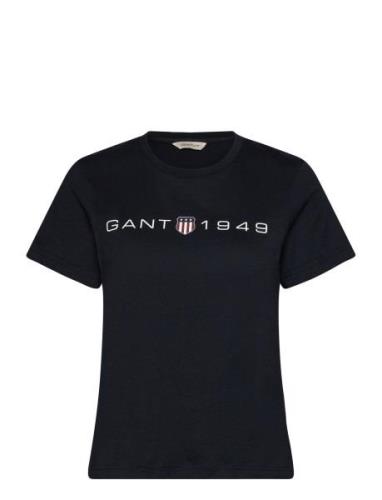 Reg Printed Graphic T-Shirt GANT Black