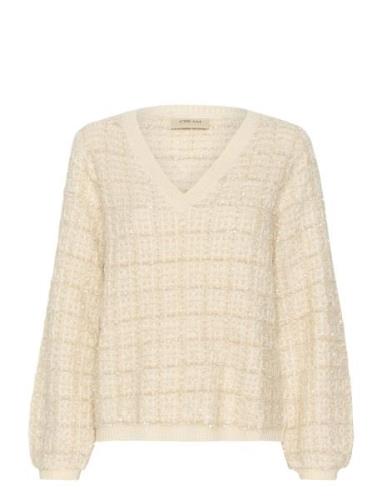 Crbilo Knit Blouse Cream Beige