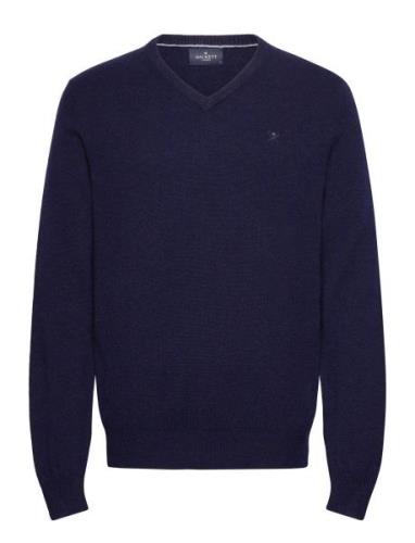 Lambswool V Neck Hackett London Navy