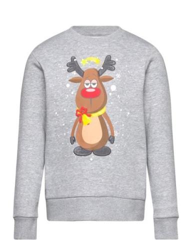 Jjxmas Jolly Sweat Crew Neck Jnr Jack & J S Grey