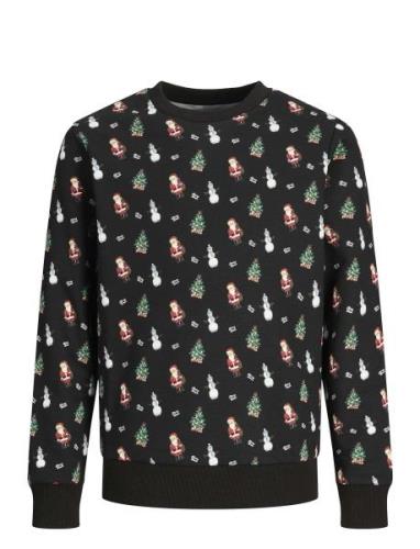 Jjxmas Merry Aop Sweat Crew Neck Jnr Jack & J S Green