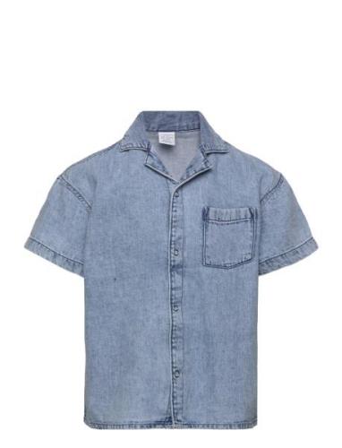 Shirt Ss Denim Lindex Blue