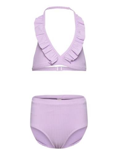 Bikini Bg Rib With Fril High Lindex Purple