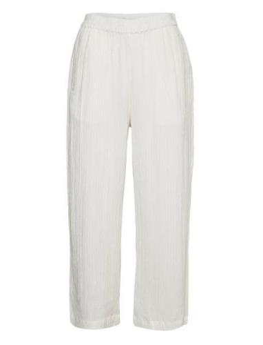 Trouser Bella Structure Croppe Lindex White