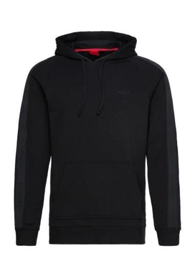 Tonal Logo Hoodie HUGO Black