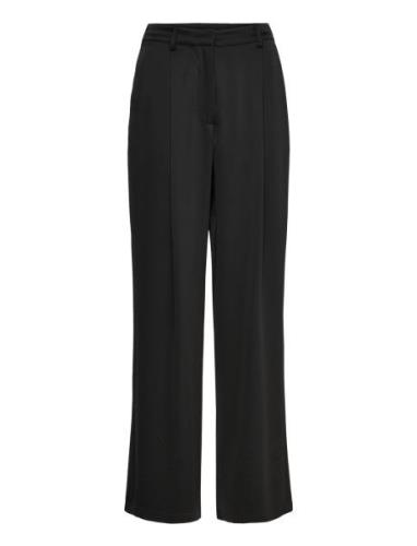 Sarah Elastic Waist Satin Pants Malina Black