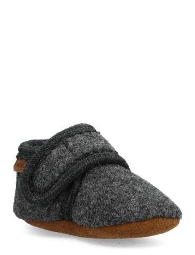 Baby Wool Slippers En Fant Grey