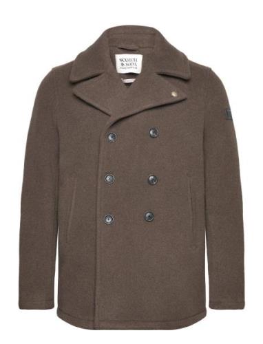 Wool Blend Peacoat Scotch & Soda Brown