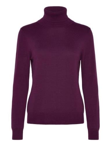 Knit Basic Turtleneck Tom Tailor Purple