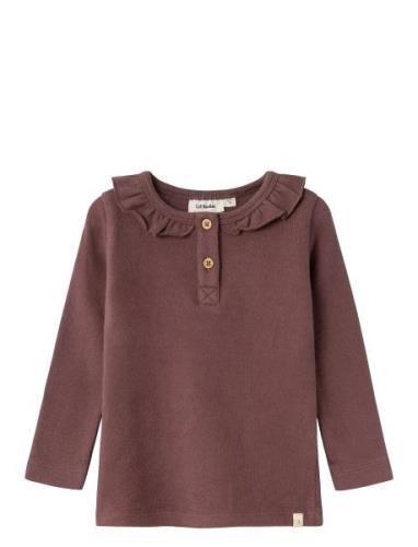 Nmfthoro Hou Ls Slim Top Lil Lil'Atelier Burgundy