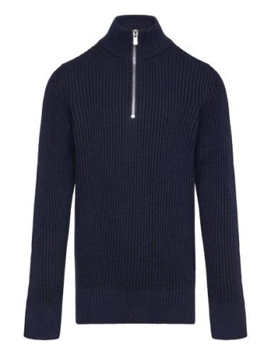 Jprblaliam Knit Half Zip Bf Jnr Jack & J S Navy