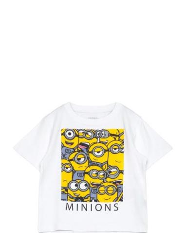 Nmmjule Minions Nreg Ss Top Box Sky Name It White