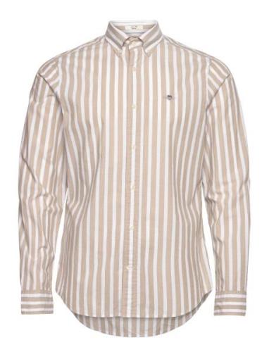 Slim Wide Poplin Stripe Shirt GANT Beige