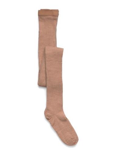 Wool Rib Tights Mp Denmark Brown