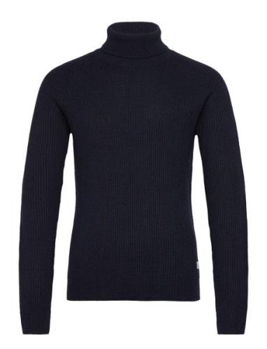 Jjpannel Knit Roll Neck Aw24 Jack & J S Navy