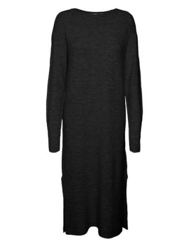 Vmlefile Ls Boatneck Calf Dress Noos Vero Moda Black