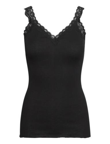 Rmwbalta Modal Sl V-Neck Top RM By Rosemunde Black