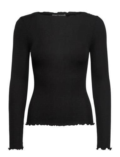 Rmwbalta Modal Ls Boatneck Blouse RM By Rosemunde Black