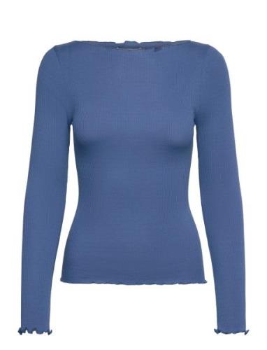 Rmwbalta Modal Ls Boatneck Blouse RM By Rosemunde Blue