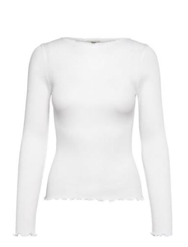 Rmwbalta Modal Ls Boatneck Blouse RM By Rosemunde White