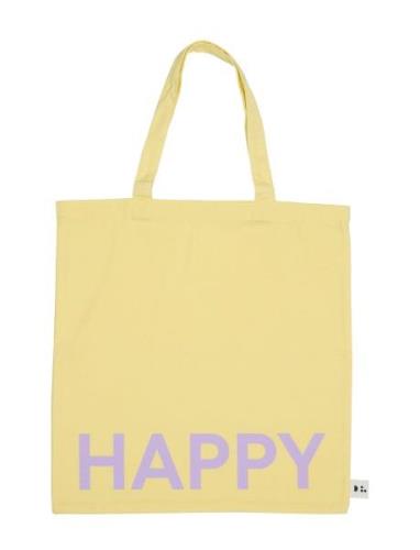 Dl Tote Bag Design Letters Yellow