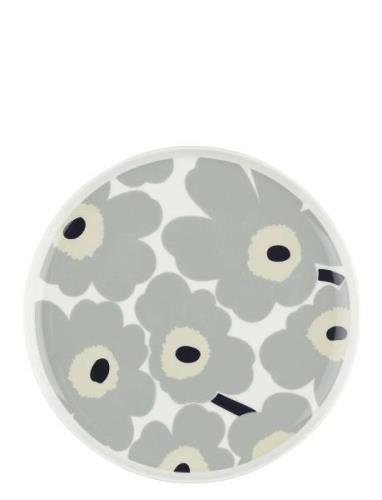 Unikko Plate 25 Cm 2 Pcs Marimekko Home Grey