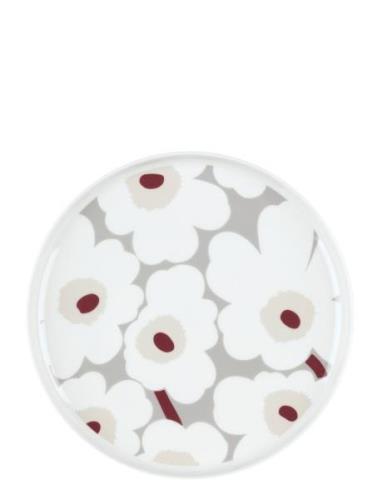 Unikko Plate 25Cm Marimekko Home Grey