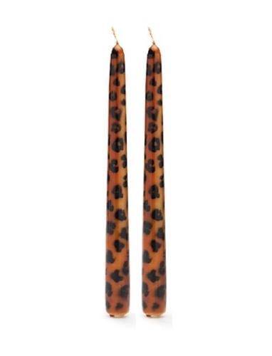 Leopard Candle - Set Of 2 Anna + Nina Brown