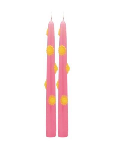 Sunshine 3D Candle Set Of 2 Anna + Nina Pink