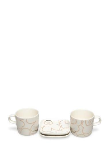 Piirto Unikko 2X Cup+2X Plate Marimekko Home Gold