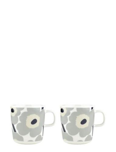 Unikko Mug 4 Dl 2 Pcs Marimekko Home Grey